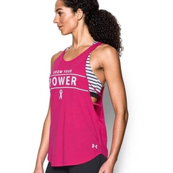 **2 for $20**🛍️Under Armour LIMITED EDITION Breast Cancer Awareness Tank Medium - Picture 2 of 11
